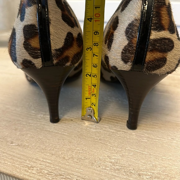 Boden Calf Hair Leopard Print Patent trim Heels EU 40 Size 9 - Picture 3 of 10